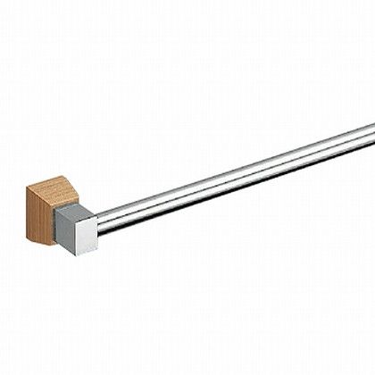 シロクマ ラックスタオル掛 600mm クローム/白木ウッド BT-114