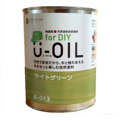 シオン U-OILforDIY天然油性国産塗料 3.8L ライトグリーン d-013-5 1