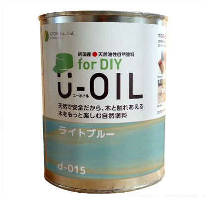 シオン U-OILforDIY天然油性国産塗料 3.8L ライトブルー d-015-5 1
