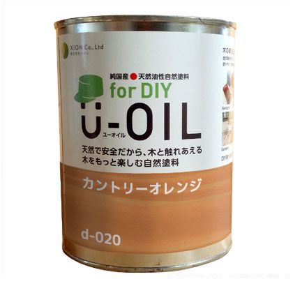 シオン U-OILforDIY天然油性国産塗料 3.8L カントリーオレンジ d-020-5 1