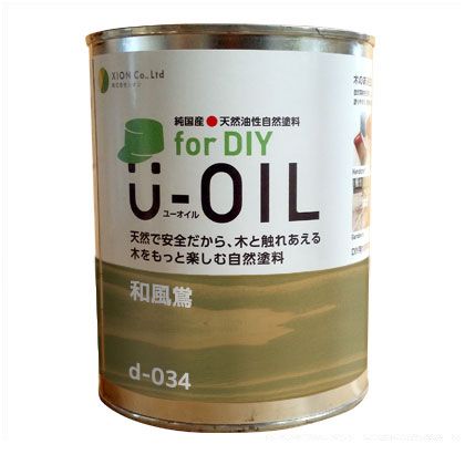 シオン U-OILforDIY天然油性国産塗料 3.8L 和風鶯 d-034-5 1