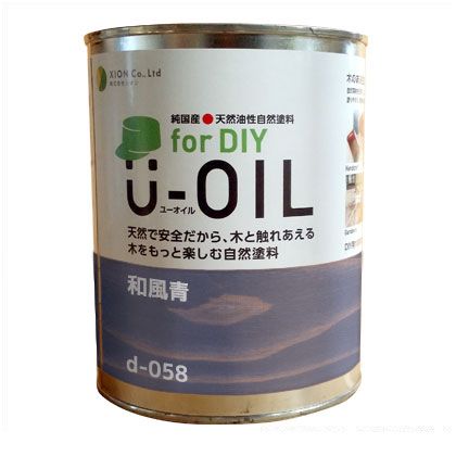 シオン U-OILforDIY天然油性国産塗料 3.8L 和風青 d-058-5 1