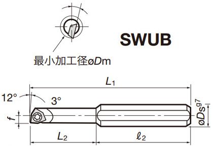 極細繊維クロス タンガロイ 内径用TACバイト C1208-SWUBR03 - 通販