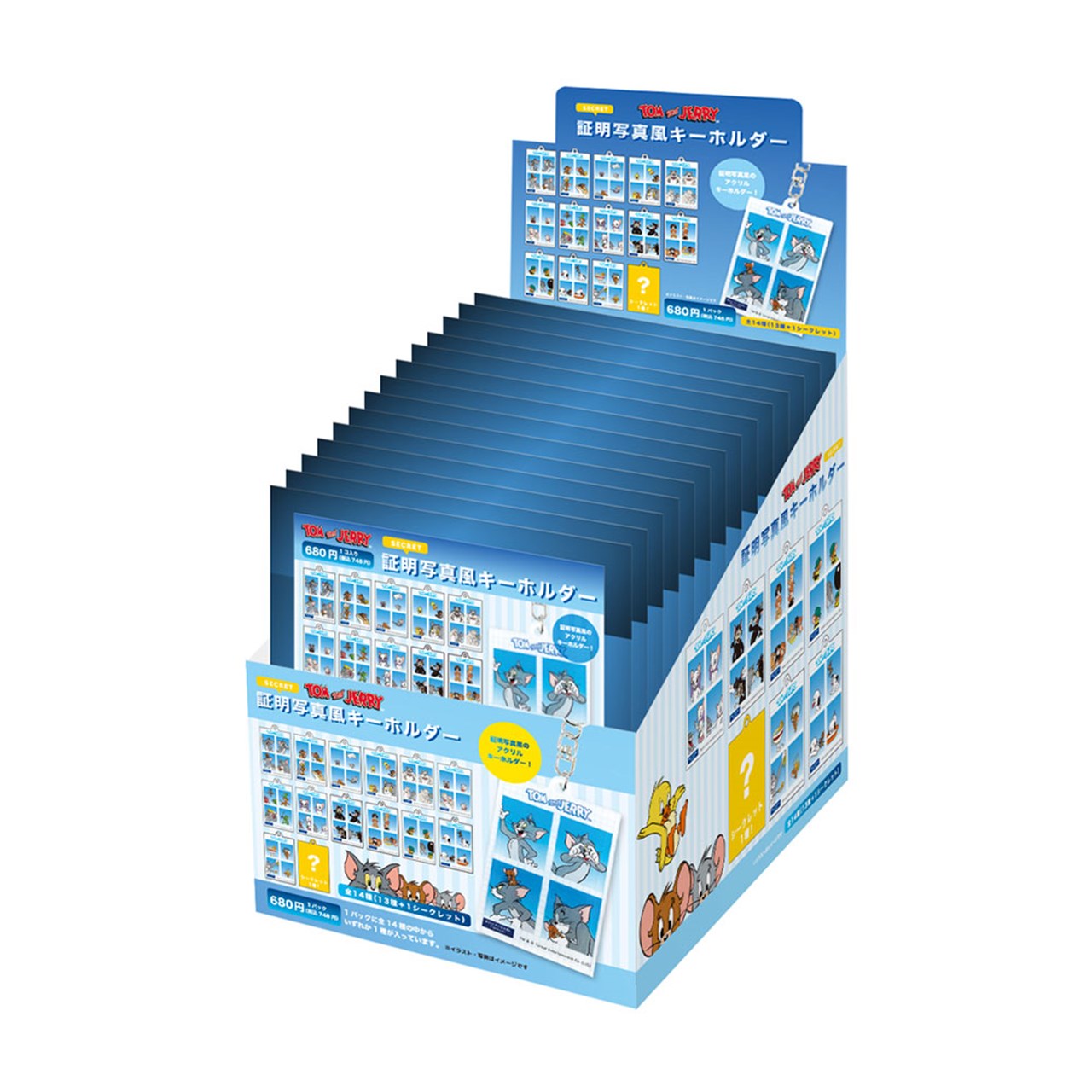 【ロット販売】 【14入】 トムとジェリーシークレット証明写真風キーホルダー(TD)