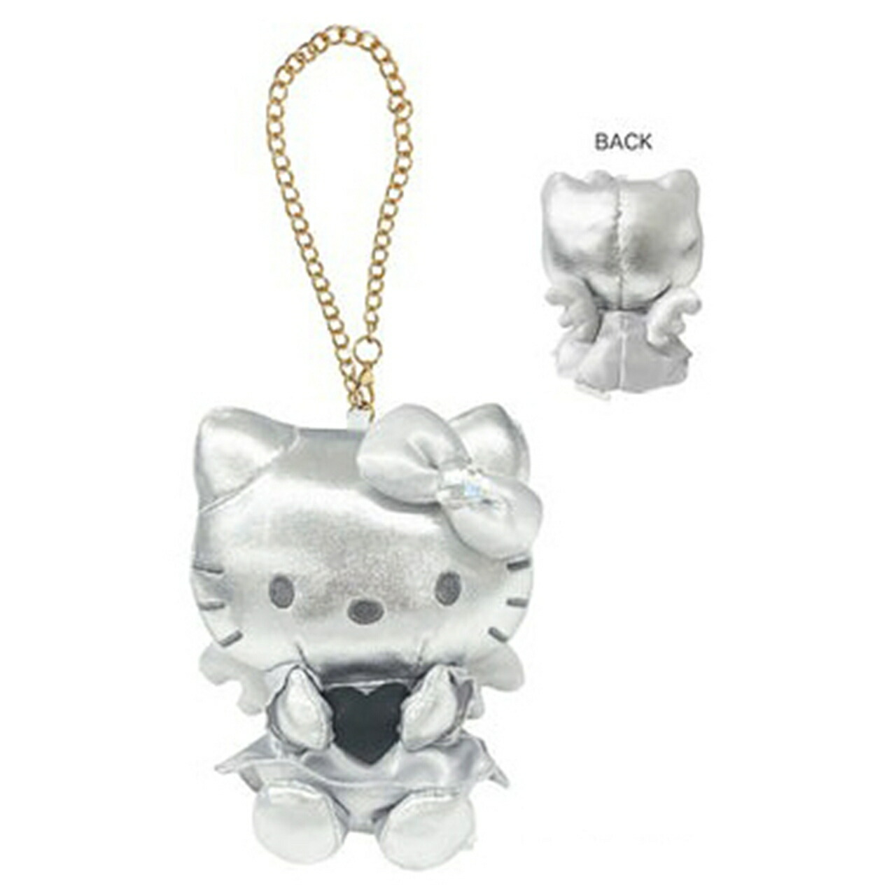 楽天市場】ハローキティ 合皮マスコットチャーム シルバー ネコポス
