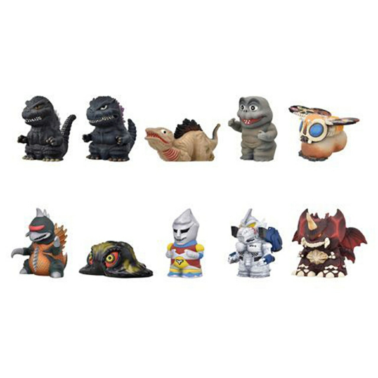 【新品】【コンプリート】ゴジラ　ソフビパペットマスコット３　全１０種類 Amazon.co.jp: ゴジラ ソフビパペットマスコット 10個入りBOX