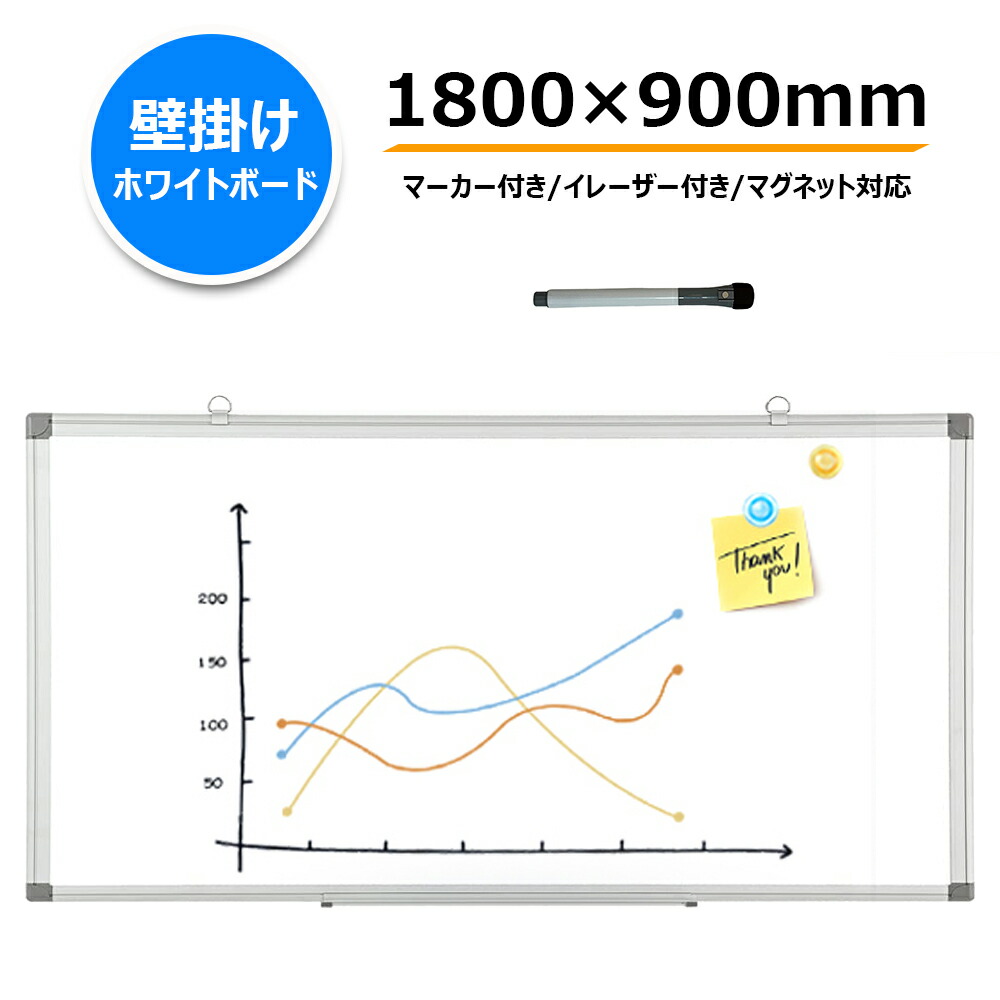 楽天市場】ホワイトボード 壁掛け マグネット対応 ホワイト ボード 900