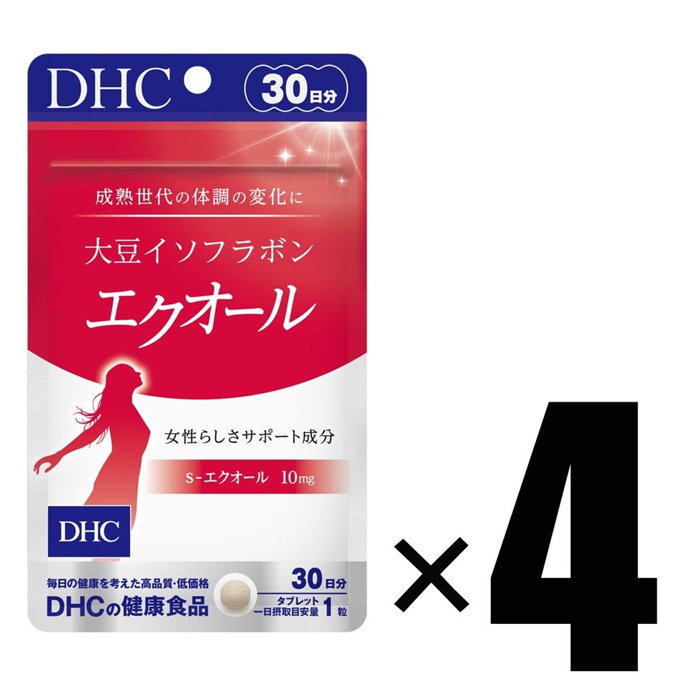 4個 DHC 大豆イソフラボン エクオール 30日分×4 サプリメント 健康食品 ディーエイチシー 11,076円