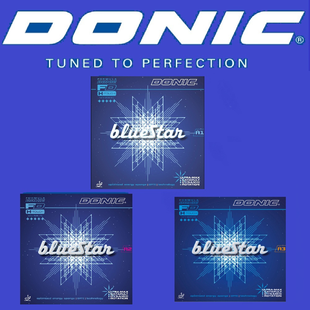 【888円割引商品】卓球ラバー DONIC BlueStar A1 A2 A3 高弾性 高回転 裏ソフトラバー 競技用 テンション系ラバー 多段階スピン性能【台湾直送】｜TW Direct