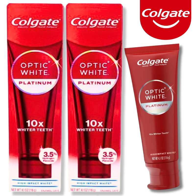 コルゲート Colgate オプティックホワイト リニューアル ハイインパクト ホワイト 歯磨き粉 116g 1本／2本／3本／4本 大容量 ステイン 正規品【USLifeStyle】【台湾直送】【送料無料】画像