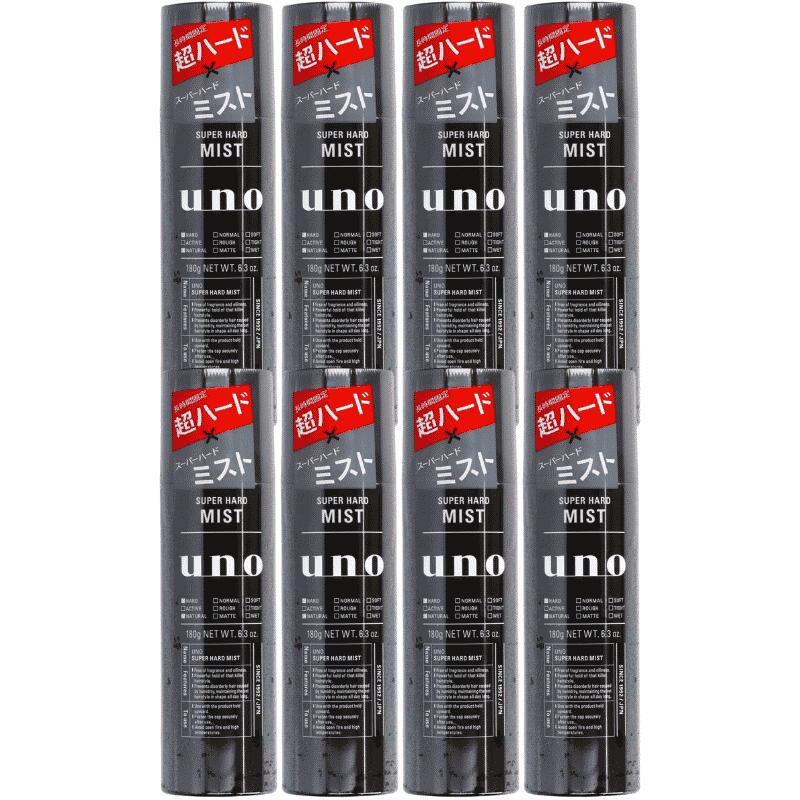 【8個】ウーノ uno スーパーハードミスト 180g 旧ジャン吊りひも 4901872456345