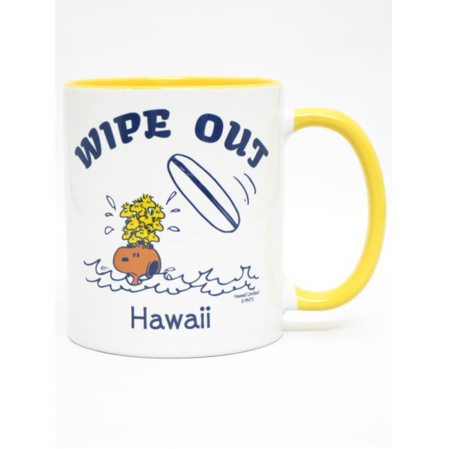 楽天市場 Moni Honolulu モニホノルル ハワイ限定 Hawaii直輸入 日焼けスヌーピー マグカップwipe Out イエロー ２１ Twenty One