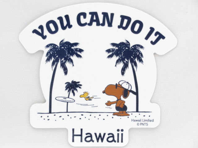楽天市場 Moni Honolulu モニホノルル ハワイ限定 Hawaii直輸入 日焼けスヌーピー ステッカーホワイト You Can Do It ２１ Twenty One
