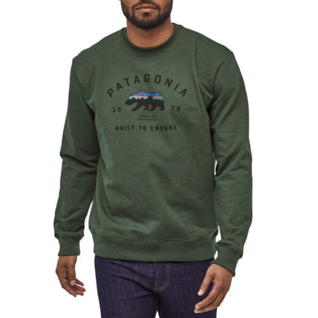 patagonia arched fitz roy bear uprisal crew sweatshirt