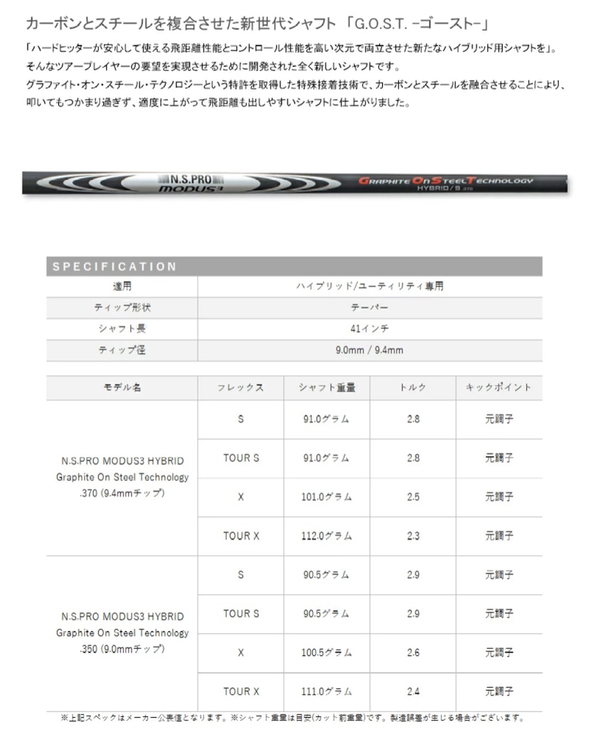 珍しい PINGハイブリッド モーダスハイブリッドゴーストPING