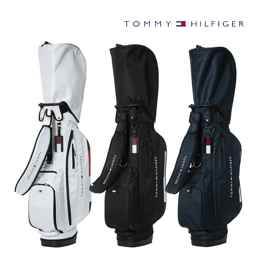 【ネームプレート刻印無料】TOMMY HILFIGER トミーヒルフィガー スタンドキャディバッグ シグネチャー ユニセックス thmg6sc8｜TWICE UP DESIGN 店