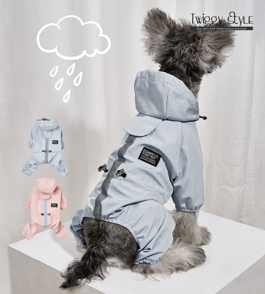 犬服 レインコート 雨 犬のカッパ レインウェア ドッグウェア カッパ 雨具 オーバーオール つなぎ 四つ足 撥水 防水 おしゃれ かわいい レインオーバーオール 海外輸入