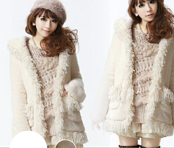 ✨極美品✨近年 ビアズリー ノーカラーコート バンビ柄 楽天市場】ふわふわバンビ柄ノーカラーファーコート[レディース