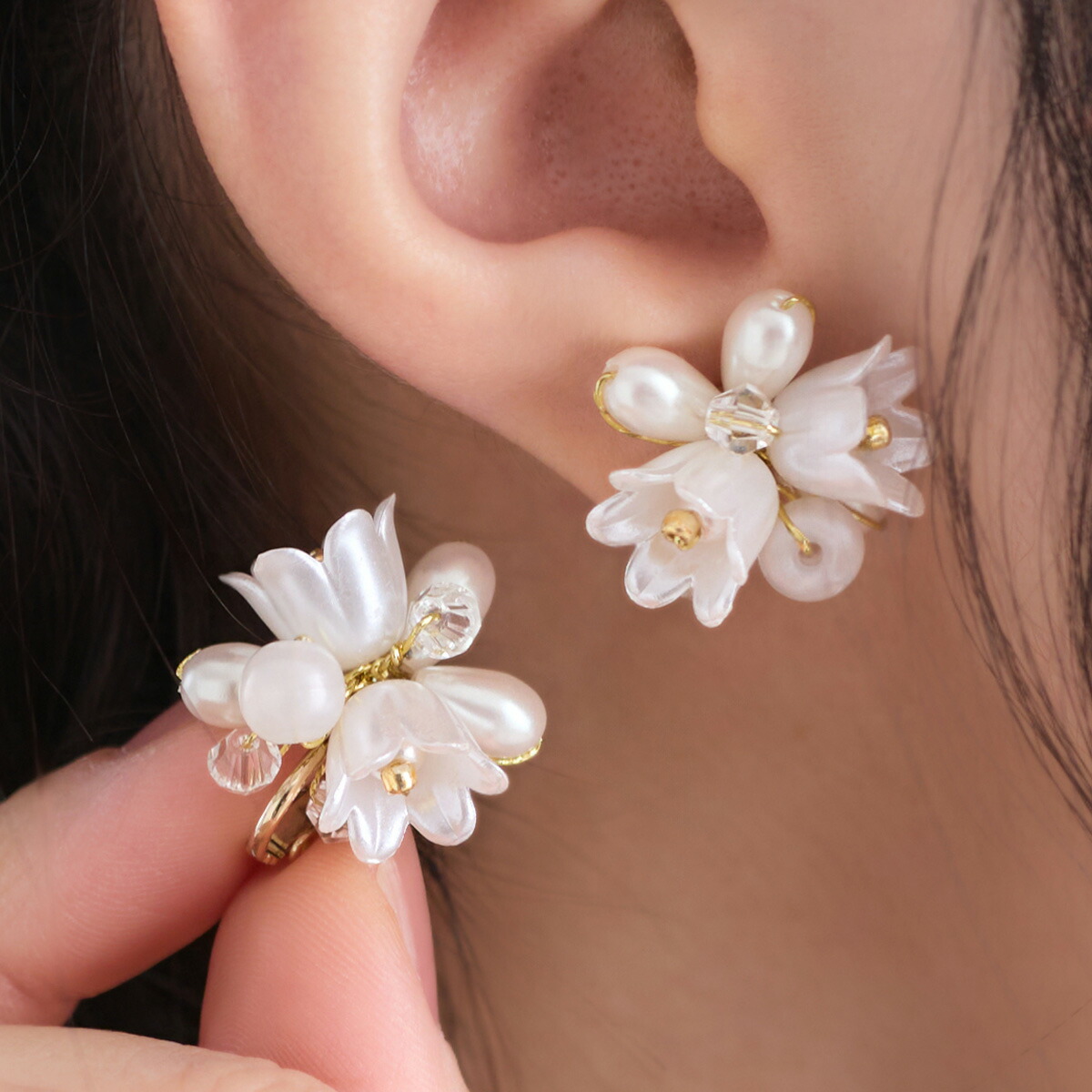 楽天市場】イヤリング ピアス 結婚式 アクセサリー 大ぶり お花