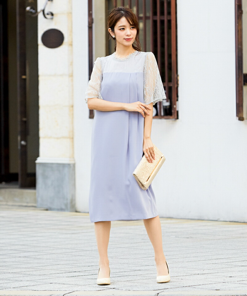 パーティードレス 結婚式 お呼ばれドレス ミモレ丈 フォーマルドレス 高級 ネイビー 同窓会 ドレス レース 披露宴 ドレス ワンピース 結婚式ワンピース パーティードレス 結婚式 ワンピース 袖あり レース ミモレ丈 ドレス 二次会 披露宴 お呼ばれ フォーマル レディース