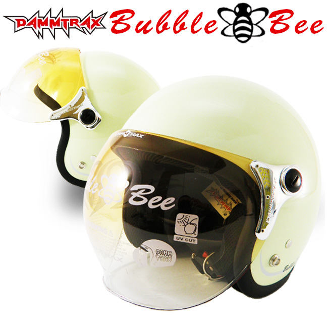 ★ジェットヘルメット上位ランキング獲得商品★ 送料無料  ジェット ヘルメット ダムトラックス バブルビー (DAMMTRAX BUBBLE BEE) 全5色