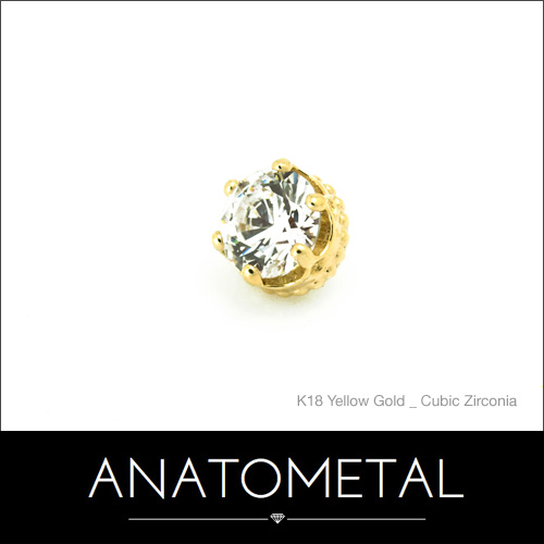 楽天市場】3mm 18金 ボールクロウ エンド 単品 ANATOMETAL K18台座 