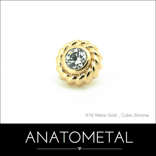 楽天市場】3mm 18金 ボールクロウ エンド 単品 ANATOMETAL K18台座