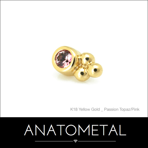 楽天市場】3mm 18金 ボールクロウ エンド 単品 ANATOMETAL K18台座 