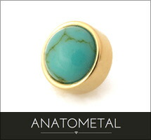 4粍 18金 ベゼルカボション ジェムエンド 単品 ANATOMETALK18基礎 益荒男 ゴールド 上半身ピアス 部分品 つかみ取る インターナル インターナリー バーベル用内螺旋釘式 18g 16g 14g 12g 用【亜米利加アナトメタル社置き目直輸入品】