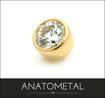 3mm 18金 ベゼルセット ジェムエンド 単品 ANATOMETALK18台座 ソリッド ゴールド ジルコニア 5A ボディピアス パーツ キャッチ インターナル インターナリー バーベル用内ネジ式 18g 16g 14g 12g 用【米国アナトメタル社正規直輸入品】|214Co.