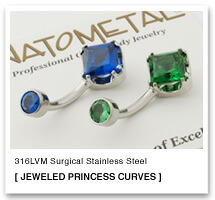 14Ga. ステンレス製 プリンセス ネイブルカーブス ANATOMETAL|214Co.