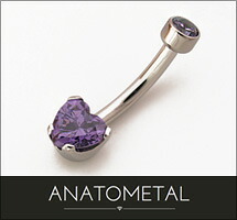 14Ga. ステンレス製 ハート ネイブルカーブス ANATOMETAL|214Co.