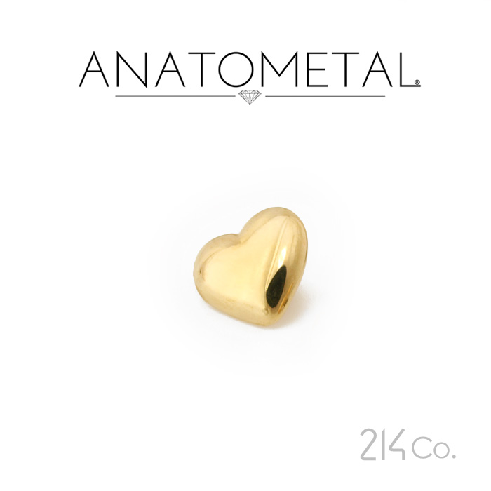 18金 パフィーハートエンド 単品 ANATOMETAL