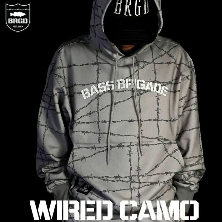 【20％OFF】フーディ バスブリゲード BASS BRIGADE WIRED CAMO HOODIE - GREYバスフィッシング デプス バス釣り アウトドア 軽撥水機能 送料無料｜SLOW LIFE OSAKA