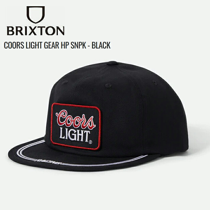 BRIXTON ブリクストン キャップ Brixton × Coors COORS LIGHT GEAR HP SNPK - BLACK スナップバック キャップ CAP スケボー バイカーアメ車 ストリート サーフィン