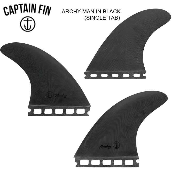 CAPTAIN FIN キャプテンフィン FUTURE フィン ARCHY MAN IN BLACK Single Tab 4.63 マット・アーチボルトシグネーチャー FUTURE フィン3本セット 送料無料！画像
