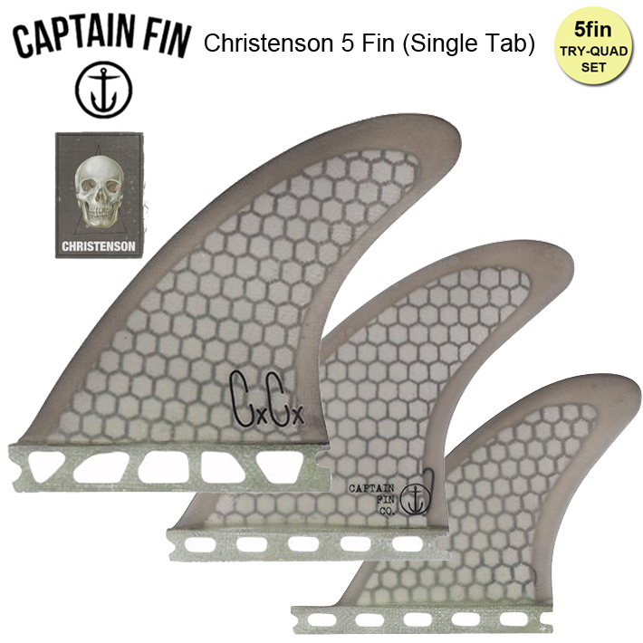CAPTAIN FIN キャプテンフィン FUTURE フィン CHRISTENSON 5-FIN Single Tab 4.53クリス・テンソン 5フィン FUTURE 送料無料！画像