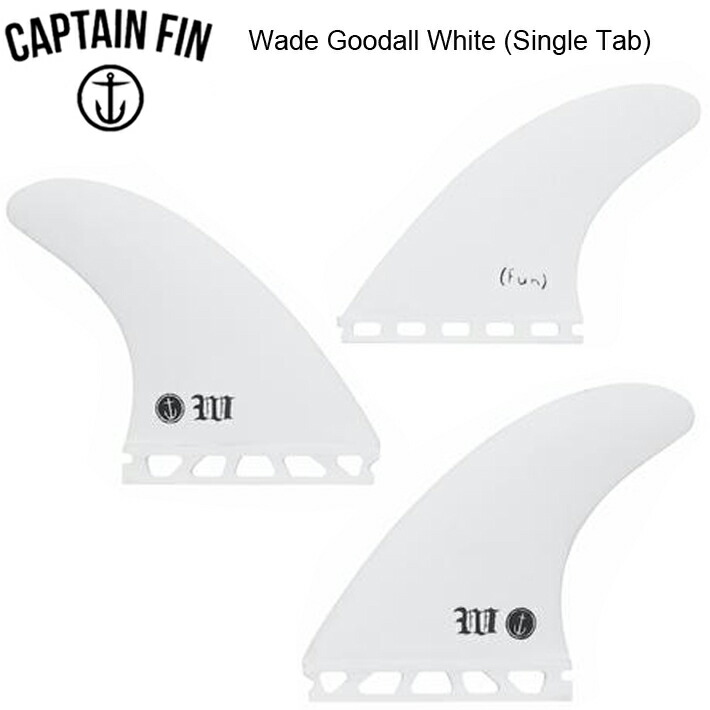 CAPTAIN FIN キャプテンフィン FUTURE フィン Wade Goodall White (Single Tab) 4.65 Thruster 3FIN ウェイド・グッドオール 3本セット 送料無料！画像
