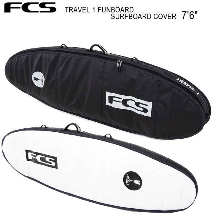 サーフボードケース FCS エフシーエス TRAVEL 1 FUNBOARD SURFBOARD COVER 7'6” ファン ミッドレングスボード  エアトラベル サーフボード1本収納カバー 送料無料 最大71％オフ！