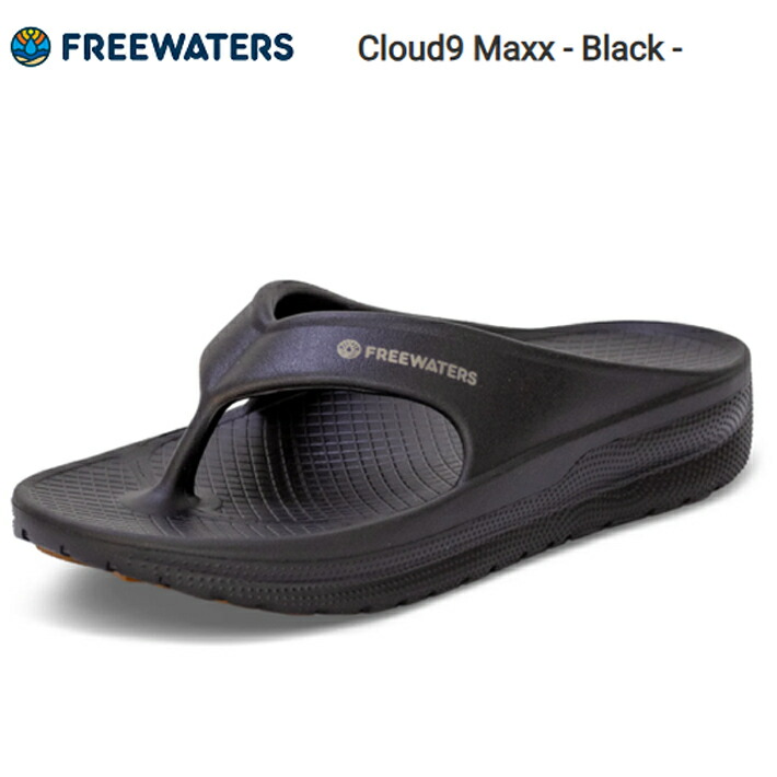 メンズ サンダル FREEWATERS フリーウォータース Cloud9 Maxx - Black - MO-083 アウトドア キャンプ リカバリーサンダル ビーチサンダル 送料無料