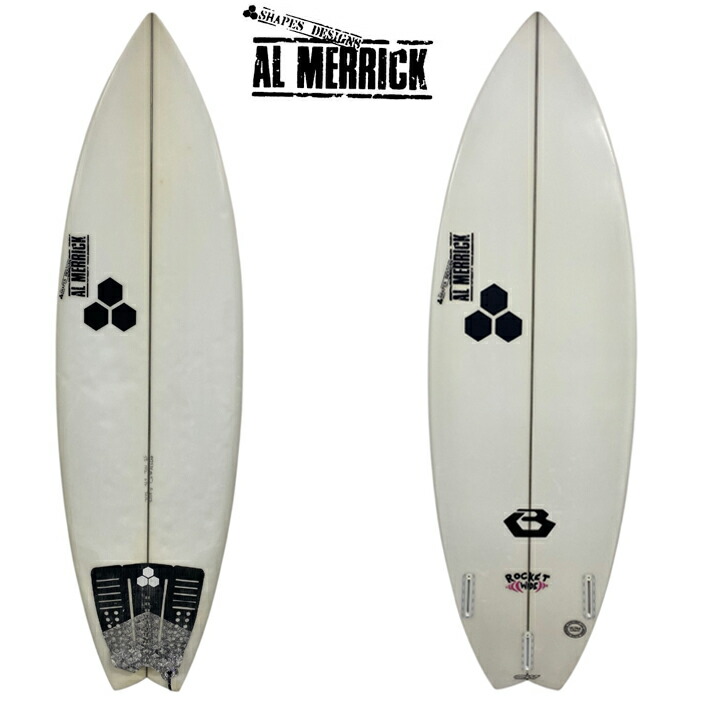 中古 サーフボード 使用状態 【B】★★☆ CHANNEL ISLANDS チャネルアイランドサーフボード アルメリック ROCKET WIDE  5’8” FUTURE TRI FIN※営業止め配送
