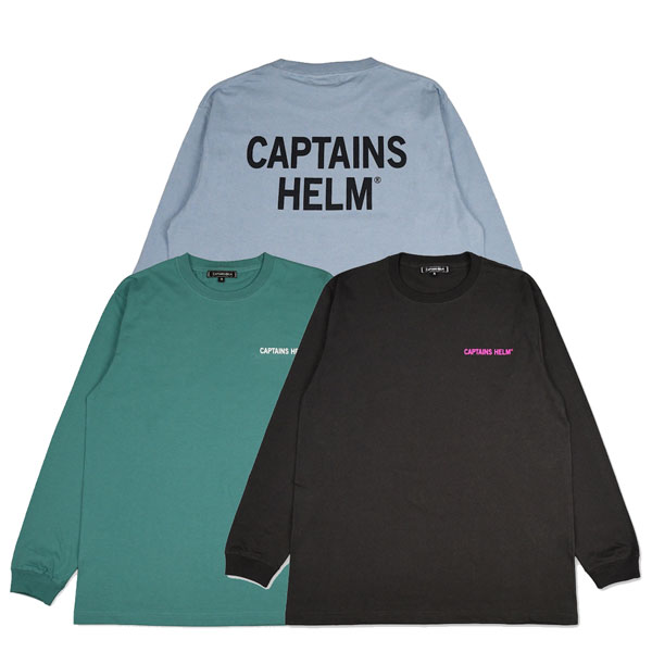 Captains Helm Trademark Logo Ls Tee キャプテンズヘルム ヘルム 目立った特徴 ロゴタイプ ロング捩り
