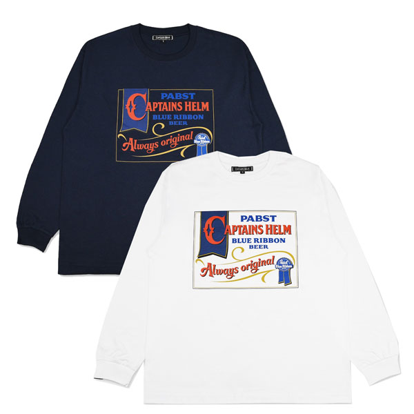 Pabst Blue Ribbon &times; Captains Helm Old Signboard Ls Tee パブストブルーリボン &times; キャプテンズヘルム オールド サインボード ロングスリーブ｜ＴＷＯＦＡＣＥ
