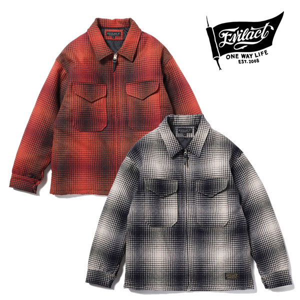 Evilact Check Padded Jkt イーブルアクト 読み合わせる パディッド 上衣
