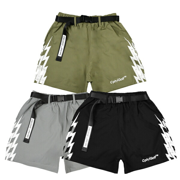 Captains Helm Golf [Women] Thunder Stripes Adjustable Shorts キャプテンズヘルム ゴルフ [成人女性] サンダー 縞模様 アジャスタブル さる股引き