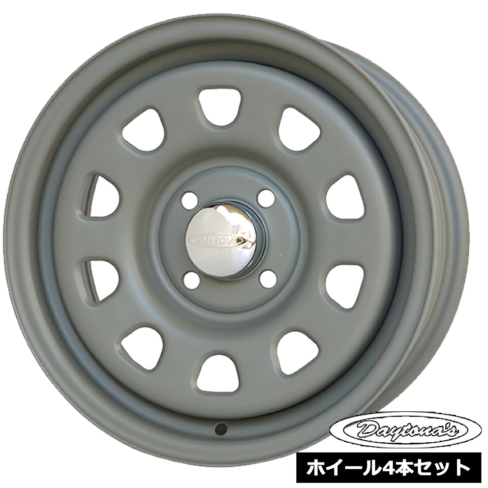 ホイール4本セット デイトナ DAYTONA'S マットグレー 14インチ 6.0J 4穴100 +30 プロボックス