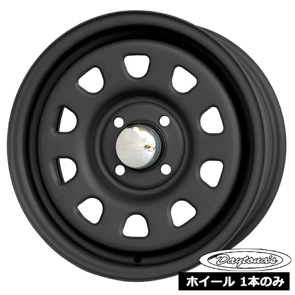 ホイール1本価格 デイトナ DAYTONA'S マットブラック 14インチ 6.0J 4穴100 +30 プロボックス 10,285円