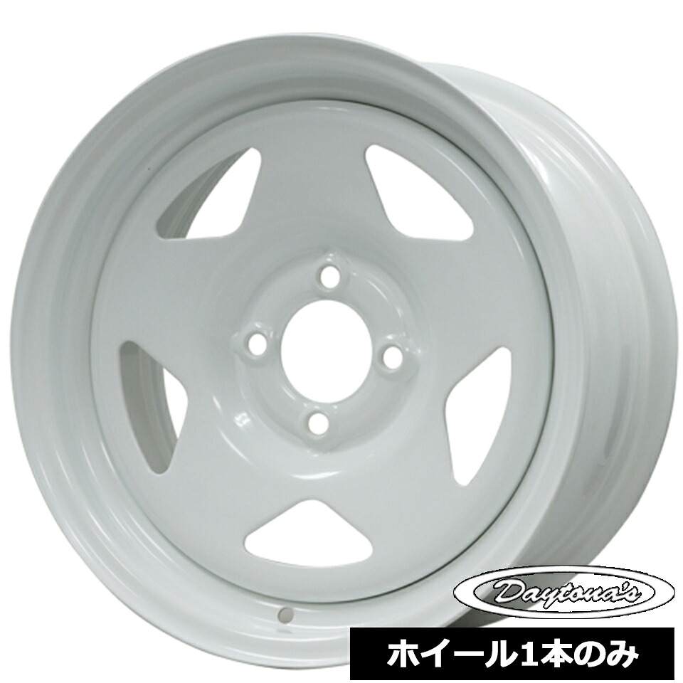 ホイール1本価格 デイトナ DAYTONA'S S/R ホワイト 15インチ 8.0J 4穴100 ±00