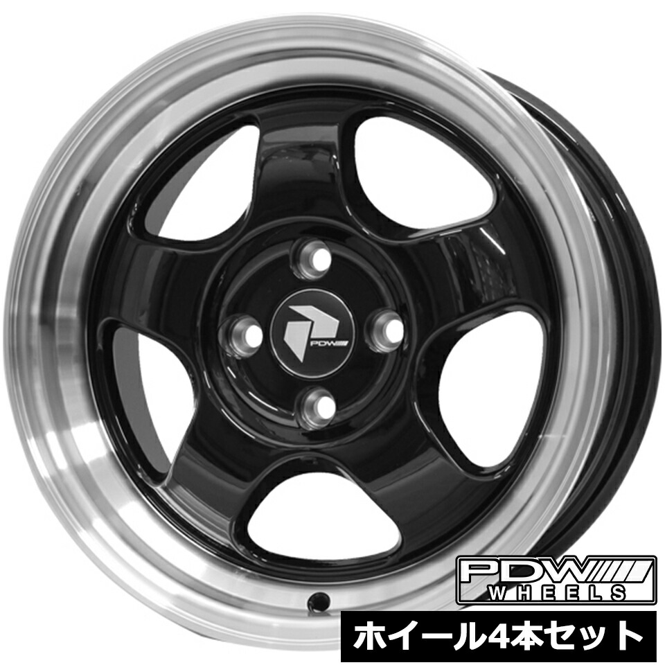 楽天市場】ホイール4本セットPDW MDX ブラックポリッシュ 15