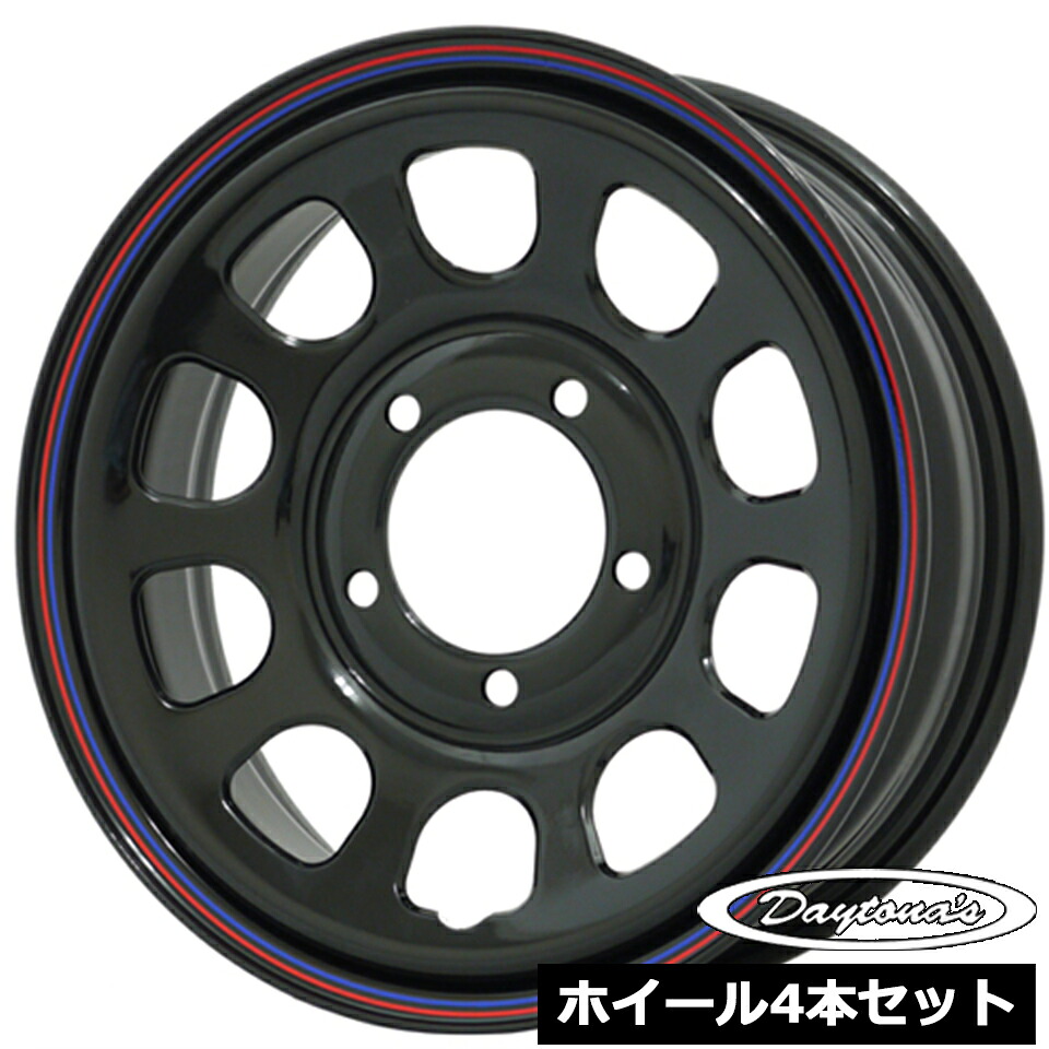 ホイール4本セット デイトナ DAYTONA'S G2 ブラック 16インチ 5.5J 5穴139.7 +22 ジムニー JB64W JB23W